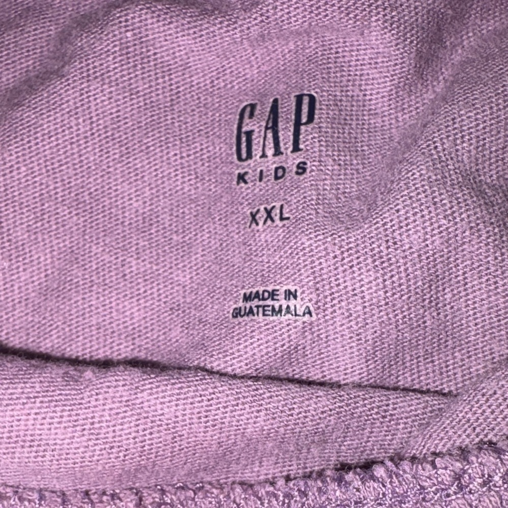 GAP Kids Purple Long Sleeve Graphic Plaid Tee - Picture 3 of 4